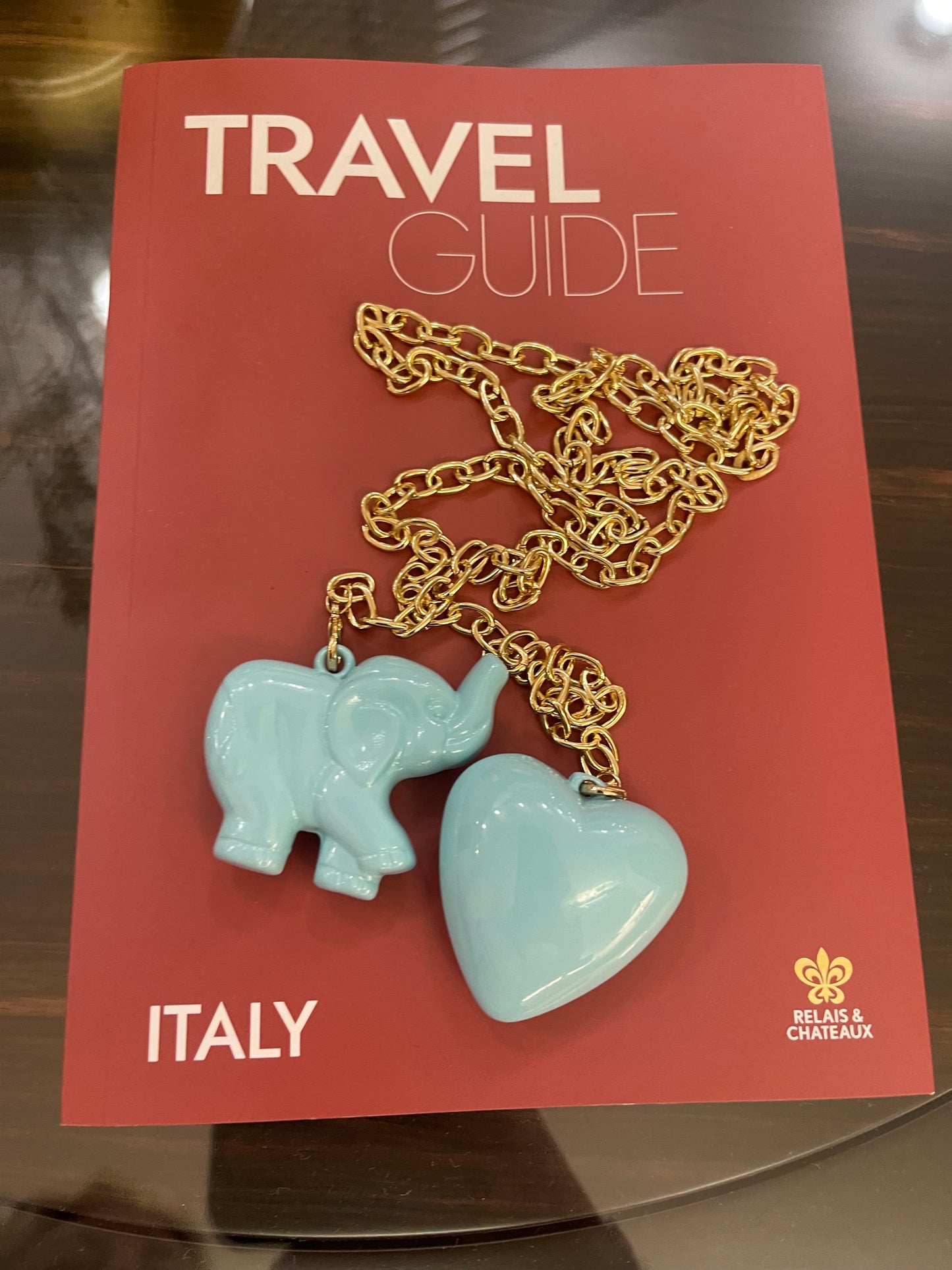 Elephant & Heart Necklace (Bluebell Blue)