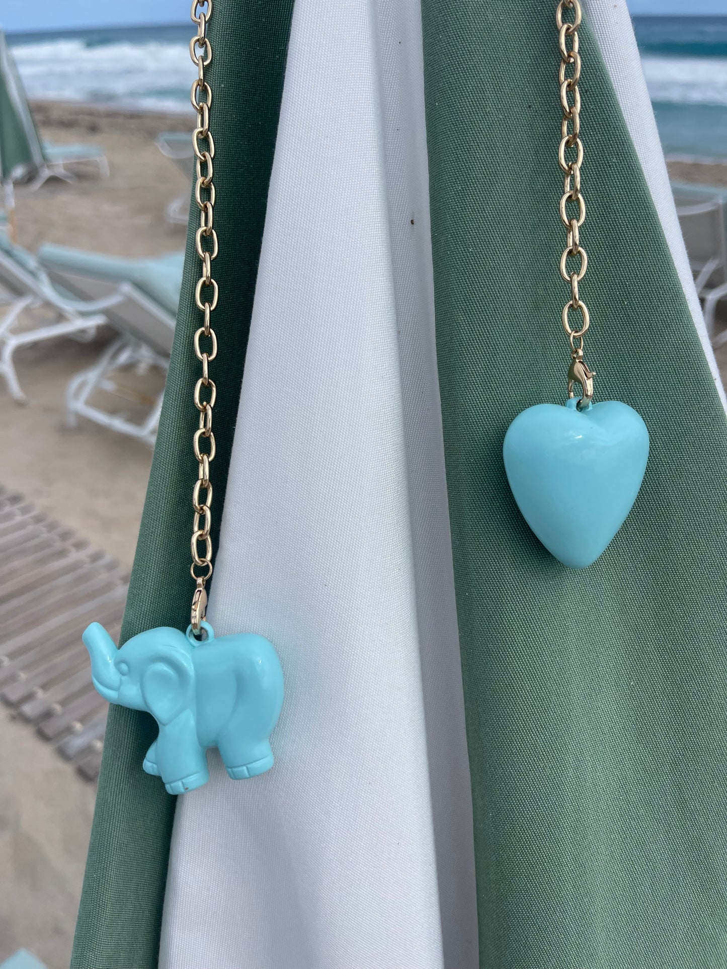 Elephant & Heart Necklace (Bluebell Blue)