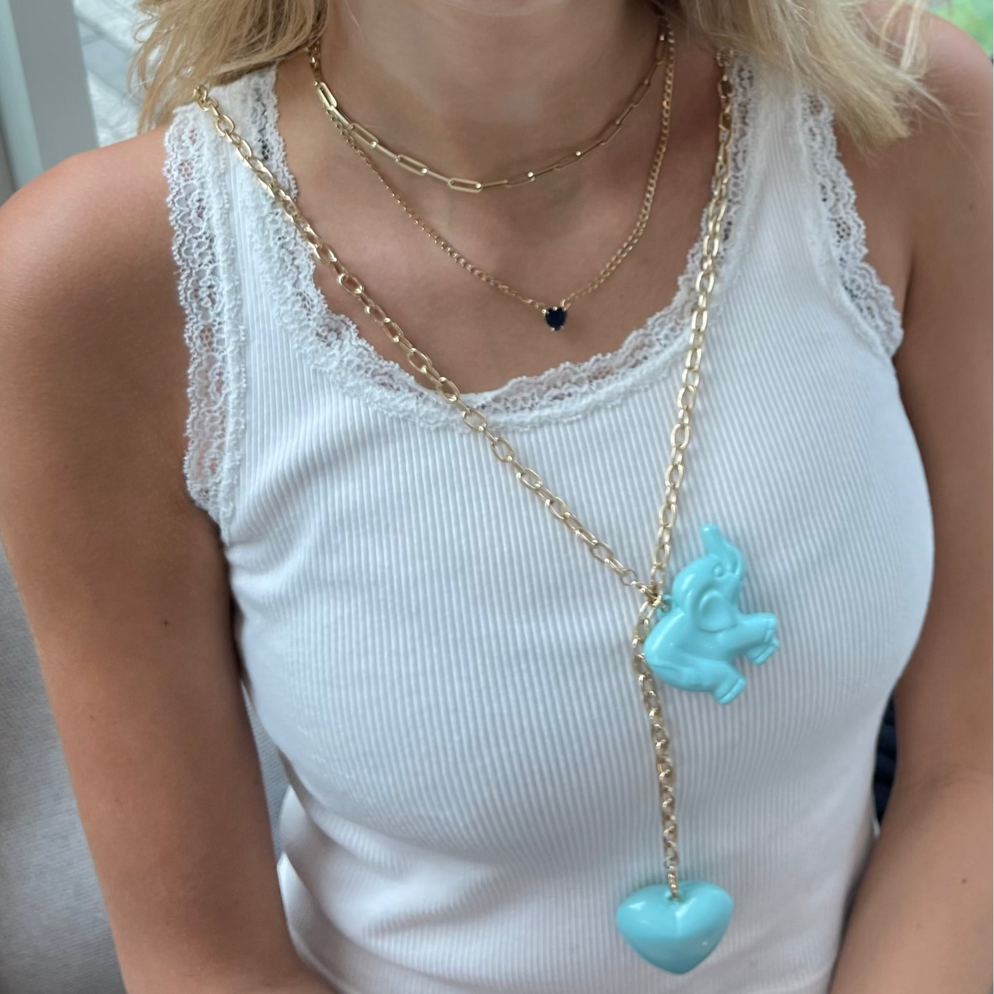 Elephant & Heart Necklace