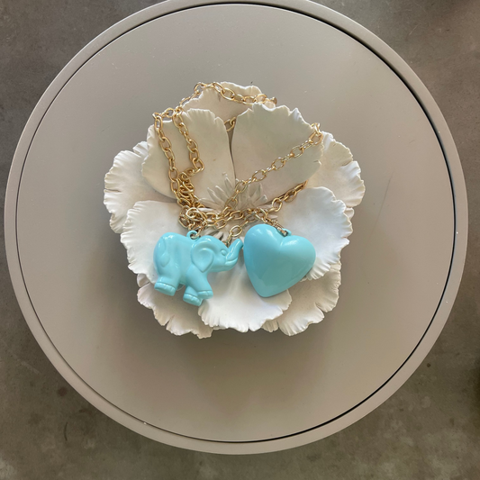 Elephant & Heart Necklace